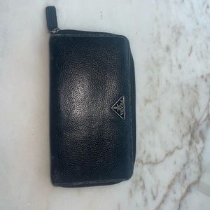 Prada Black Authentic Leather Wallet